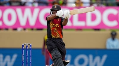 Initially, Sese Bau's (50) half-century took PNG to 136/8 in 20 overs. (AP) Initially, Sese Bau's (50) half-century took PNG to 136/8 in 20 overs. (AP)