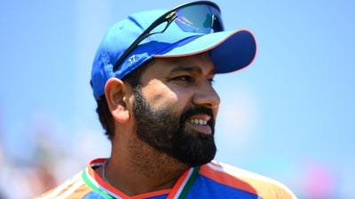 Rohit Sharma during the India vs Bangladesh T20 World Cup 2024 warm-up match (PTI)