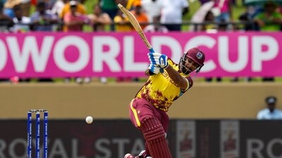 West Indies sealed a five-wicket victory against Papua New Guinea in their T20 World Cup opener, in Georgetown on Sunday. (AP) West Indies sealed a five-wicket victory against Papua New Guinea in their T20 World Cup opener, in Georgetown on Sunday. (AP)