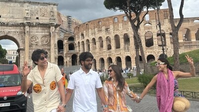 Sara Ali Khan and her brother Ibrahim Ali Khan recently jetted off to Europe for Anant Ambani and Radhika Merchant’s second pre-wedding celebrations on May 29. Sara Ali Khan and her brother Ibrahim Ali Khan recently jetted off to Europe for Anant Ambani and Radhika Merchant’s second pre-wedding celebrations on May 29.