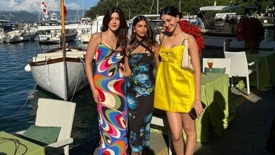 Shanaya Kapoor, Suhana Khan, and Ananya Panday explored Italy during Anant Ambani and Radhika Merchant's second pre-wedding celebrations. They stepped out during the day and posed for several pictures. Shanaya Kapoor, Suhana Khan, and Ananya Panday explored Italy during Anant Ambani and Radhika Merchant's second pre-wedding celebrations. They stepped out during the day and posed for several pictures. 