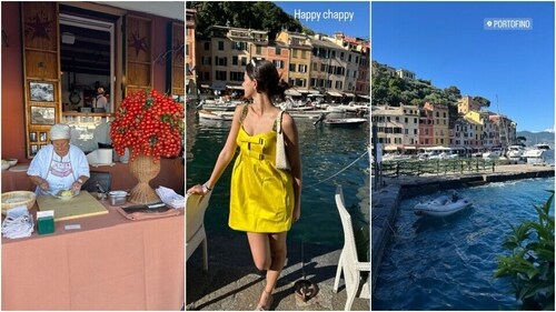 Ananya Panday in Italy for Anant Ambani and Radhika -Merchant's second pre-wedding bash. (Instagram) Ananya Panday in Italy for Anant Ambani and Radhika -Merchant's second pre-wedding bash. (Instagram)