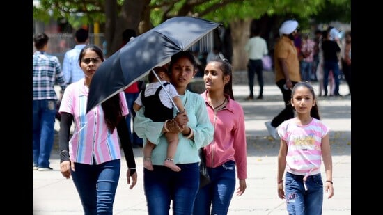 Even the maximum and minimum temperatures will remain above normal, along with high likelihood for heatwave days, at least in the beginning. (Keshav Singh/HT)