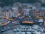 A bird's eye view of Radhika Merchant and Anant Ambani's Portofino bash. (Pics courtesy: Instagram/ Your Poookie Boo) A bird's eye view of Radhika Merchant and Anant Ambani's Portofino bash. (Pics courtesy: Instagram/ Your Poookie Boo)