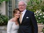 Rupert Murdoch and Elena Zhukova posing for a photo during their wedding ceremony at his vineyard estate in Bel Air, California. Rupert Murdoch and Elena Zhukova posing for a photo during their wedding ceremony at his vineyard estate in Bel Air, California.