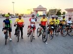 Pedalyatri Cycling Association members during a ride at 1090 crossing 