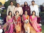 Mukesh Ambani, Nita Ambani, Isha Ambani, Anand Piramal, Anant Ambani, Radhika Merchant, Shloka Mehta and Akash Ambani pose for a family photo during pre-wedding celebrations of Anant and Radhika in Jamnagar in March. Mukesh Ambani, Nita Ambani, Isha Ambani, Anand Piramal, Anant Ambani, Radhika Merchant, Shloka Mehta and Akash Ambani pose for a family photo during pre-wedding celebrations of Anant and Radhika in Jamnagar in March.