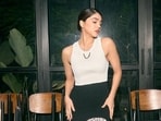 Sharvari Wagh delighted netizens after she shared pictures of her glamorous monochrome look from a Louis Vuitton event she attended in town. The Munjya actor posted the photos on Instagram with the caption, 