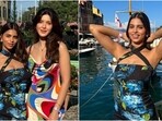 Suhana Khan wore a black floral dress to Anant Ambani and Radhika Merchant's pre-wedding celebrations in Italy. 