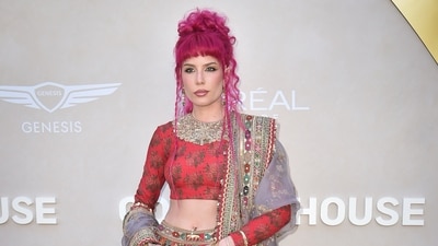 Halsey arrives at the 3rd Annual Gold Gala on Saturday, May 11, 2024, in Los Angeles. (Photo by Richard Shotwell/Invision/AP) (Richard Shotwell/Invision/AP) Halsey arrives at the 3rd Annual Gold Gala on Saturday, May 11, 2024, in Los Angeles. (Photo by Richard Shotwell/Invision/AP) (Richard Shotwell/Invision/AP)