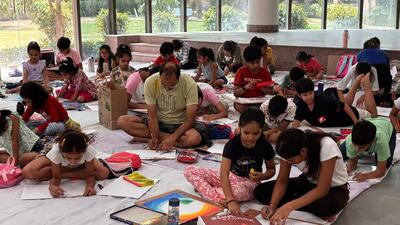 Around 80 children, up to 10 years, being treated at the Child PGI in Noida, have also been roped in for the main event on the World Environment Day. (HT Photo) Around 80 children, up to 10 years, being treated at the Child PGI in Noida, have also been roped in for the main event on the World Environment Day. (HT Photo)
