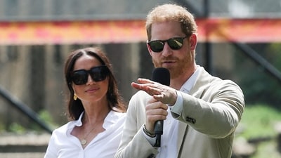 Prince Harry was ‘terrified that Meghan would leave him’ after he posted an ‘angry’ letter to the press (REUTERS/Akintunde Akinleye) (REUTERS)
