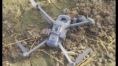 Earlier last week, the BSF, in collaboration with the Punjab police, recovered another China-made drone on the outskirts of village Naushera Dhalla in Tarn Taran District. (Source: ‘X’)