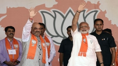 Gujarat Lok Sabha Election Result 2024: Prime Minister Narendra Modi and home minister Amit Shah (File)