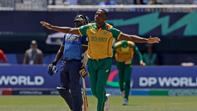 Kagiso Rabada, leader of South Africa bowling attack, also contributed well with two wickets to his name. (PTI) Kagiso Rabada, leader of South Africa bowling attack, also contributed well with two wickets to his name. (PTI)