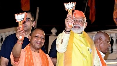 Prime Minister Narendra Modi and UP chief minister Yogi Adityanath during an election campaign (HT File) Prime Minister Narendra Modi and UP chief minister Yogi Adityanath during an election campaign (HT File)