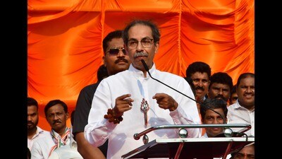 Shiv Sena (UBT) chief Uddhav Thackeray, at a public meeting at Kalachowki in Mumbai on May 18 (HT FILE PHOTO/Bhushan Koyande) Shiv Sena (UBT) chief Uddhav Thackeray, at a public meeting at Kalachowki in Mumbai on May 18 (HT FILE PHOTO/Bhushan Koyande)