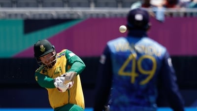 South Africa's Heinrich Klaasen played a crucial 19-run* knock in the end to take his team over the line when things got a bit tricky in the 78-run chase. (AP) South Africa's Heinrich Klaasen played a crucial 19-run* knock in the end to take his team over the line when things got a bit tricky in the 78-run chase. (AP)