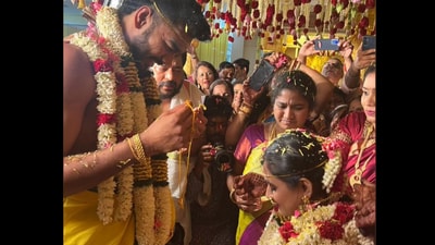 KKR star Venkatesh Iyer married Shruti Raghunathan. (X/@KKRiders) KKR star Venkatesh Iyer married Shruti Raghunathan. (X/@KKRiders)