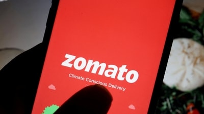 The logo of Indian food delivery company Zomato is seen. (REUTERS)