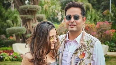 Akash Ambani, the elder son of Mukesh Ambani and Nita Ambani, and his wife Shloka Mehta. Akash Ambani, the elder son of Mukesh Ambani and Nita Ambani, and his wife Shloka Mehta.
