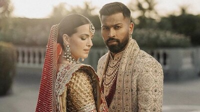 Natasa Stankovic and Hardik Pandya's wedding was held on Valentine's Day 2023. Natasa Stankovic and Hardik Pandya's wedding was held on Valentine's Day 2023.