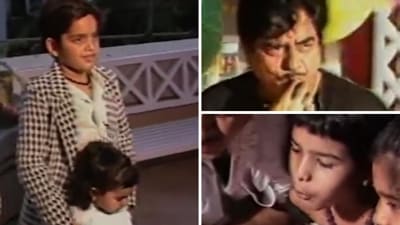 Stills from the old video where Sonakshi Sinha was seen celebrating her birthday with her family. Stills from the old video where Sonakshi Sinha was seen celebrating her birthday with her family.