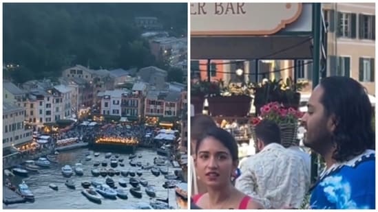 A bird's eye view of Radhika Merchant and Anant Ambani's Portofino bash. (Pics courtesy: Instagram/ Your Poookie Boo)