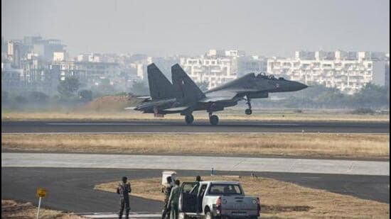PMC and IAF will jointly carry out safety survey of unauthorised structures within 100 metres of the bomb dumping area at Lohegaon Air Force Station (AFS). (HT FILE)