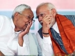 Bihar Election Results 2024: PM Narendra Modi with Bihar CM Nitish Kumar(ANI/Aftab Alam Siddiqui)