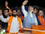 Mumbai: Prime Minister Narendra Modi, Maharashtra Chief Minister Eknath Shinde and Deputy Chief Minister Devendra Fadnavis during a roadshow, for Lok Sabha polls, in Mumbai, Wednesday, May 15, 2024. (PTI Photo/Kunal Patil)(PTI05_15_2024_000236B) Mumbai: Prime Minister Narendra Modi, Maharashtra Chief Minister Eknath Shinde and Deputy Chief Minister Devendra Fadnavis during a roadshow, for Lok Sabha polls, in Mumbai, Wednesday, May 15, 2024. (PTI Photo/Kunal Patil)(PTI05_15_2024_000236B)