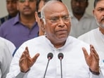 Congress president Mallikarjun Kharge addresses a press conference in New Delhi. Congress president Mallikarjun Kharge addresses a press conference in New Delhi.