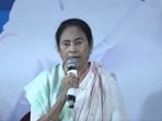 Mamata Banerjee addressing a press conference on Tuesday after her party is all set to get a decisive win the the Lok Sabha election.