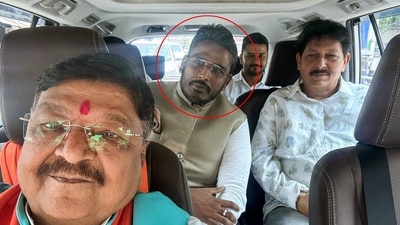 Madhya Pradesh minister Kailash Vijayvargiya shared the photo on his X account with Congress leader Akshay Kanti Bam welcoming him to join BJP after he withdrew his candidature from the Indore Lok Sabha constituency. (ANI file) Madhya Pradesh minister Kailash Vijayvargiya shared the photo on his X account with Congress leader Akshay Kanti Bam welcoming him to join BJP after he withdrew his candidature from the Indore Lok Sabha constituency. (ANI file)