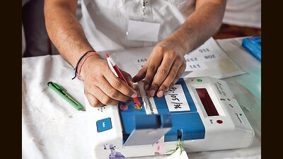 Despite a drubbing at the hustings and its tally coming down to five seats from 10 in 2019, the Bharatiya Janata Party’s (BJP’s) vote share in Haryana Lok Sabha elections stayed 3 % ahead of the principal Opposition party, the Congress. (Representational image) Despite a drubbing at the hustings and its tally coming down to five seats from 10 in 2019, the Bharatiya Janata Party’s (BJP’s) vote share in Haryana Lok Sabha elections stayed 3 % ahead of the principal Opposition party, the Congress. (Representational image)