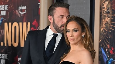 Jennifer Lopez said that she was cancelling her summer tour to spend more time with her family as rumors circulate over a split with actor-husband Ben Affleck. (Photo by Robyn BECK / AFP) (AFP)