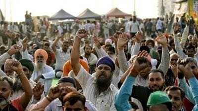 Farmers protesting against new farm laws (ANI Photo) Farmers protesting against new farm laws (ANI Photo)