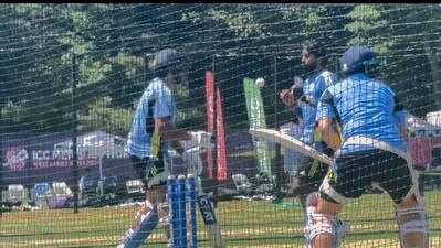 Rohit Sharma faced Hardik Pandya at the nets ahead of India vs Ireland T20 World Cup match (@Vimalwa/X) Rohit Sharma faced Hardik Pandya at the nets ahead of India vs Ireland T20 World Cup match (@Vimalwa/X)