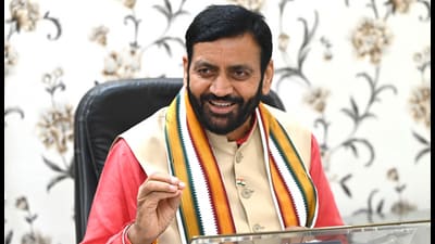 Haryana chief minister Nayab Saini took a comfortable lead of 27,407 votes after the ninth round of counting in the Karnal assembly byelection on Tuesday. (HT file photo)