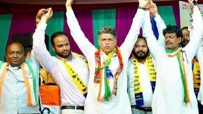Congress candidate Manish Tewari is leading from Chandigarh Congress candidate Manish Tewari is leading from Chandigarh