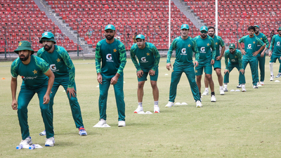 Pakistan cricket team players in the training session. (PCB Image)