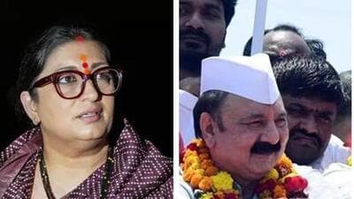 Smriti Irani (left) and KL Sharma (right). (File Photos) Smriti Irani (left) and KL Sharma (right). (File Photos)