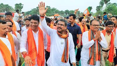 Union education minister Dharmendra Pradhan during a public meeting in support of JBP candidate ahead of the last phase of Lok Sabha polls (ANI FILE PHOTO) Union education minister Dharmendra Pradhan during a public meeting in support of JBP candidate ahead of the last phase of Lok Sabha polls (ANI FILE PHOTO)