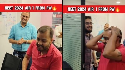 Snapshot of Alakh Pandey, CEO of Physics Wallah, celebrating in the institute. (Instagram/@PhysicsWallah) Snapshot of Alakh Pandey, CEO of Physics Wallah, celebrating in the institute. (Instagram/@PhysicsWallah)