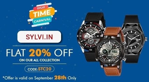 Sylvi watches are available on their official website www.sylvi.in and also on other eCommerce platforms like Amazon, Flipkart, Myntra, Nykaa, Ajio, and Jio Mart. Sylvi watches are available on their official website www.sylvi.in and also on other eCommerce platforms like Amazon, Flipkart, Myntra, Nykaa, Ajio, and Jio Mart.