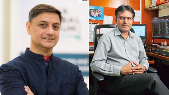 Sanjeev Sanyal (left) agrees with Nilesh Shah's (right) remark on longer working hours. (Screengrab)
