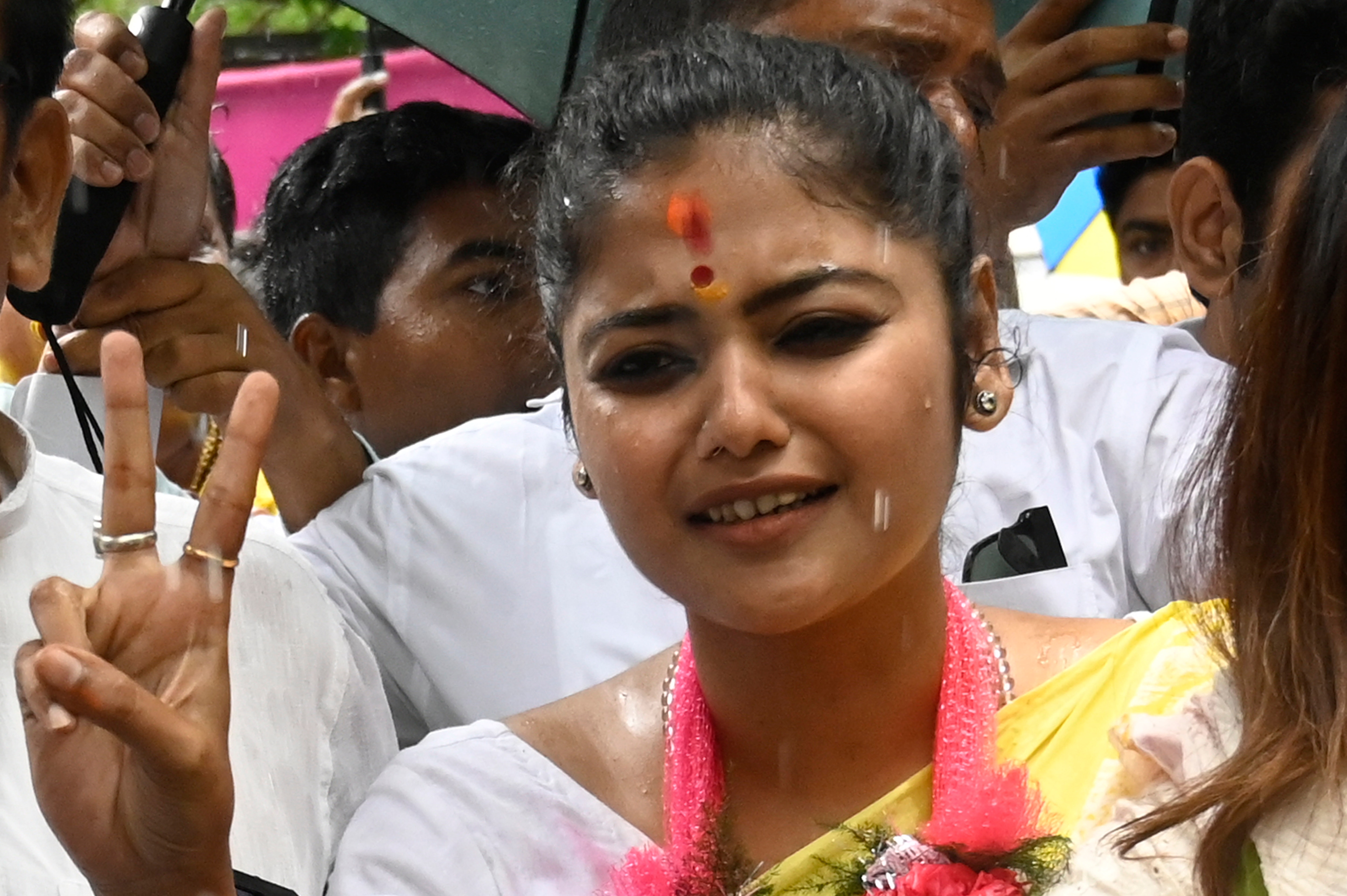 Trinamool candidate Saayoni Ghosh for Jadavpur constituency. (Hindustan Times) Trinamool candidate Saayoni Ghosh for Jadavpur constituency. (Hindustan Times)