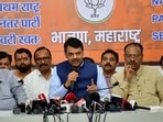 Devendra Fadnavis announced his decision at a press conference in Nariman Point. (HT Photo/Satish Bate) Devendra Fadnavis announced his decision at a press conference in Nariman Point. (HT Photo/Satish Bate)