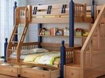 Bunk beds for kids’ rooms allow more floor space for play or study areas.
