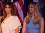 Melania Trump (L) and Ivanka Trump look on as Republican presidential elect Donald Trump speaks during election night at the New York Hilton Midtown in New York on Wednesday. Melania Trump (L) and Ivanka Trump look on as Republican presidential elect Donald Trump speaks during election night at the New York Hilton Midtown in New York on Wednesday.